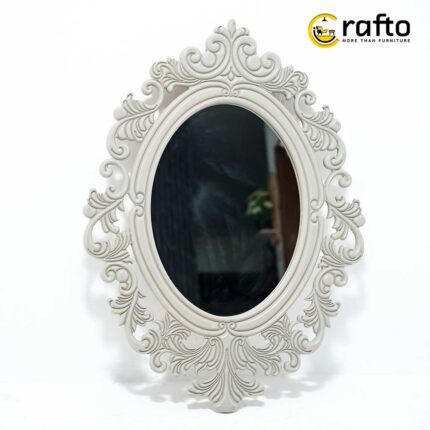 Vintage Ornate Wall Mirror Gray